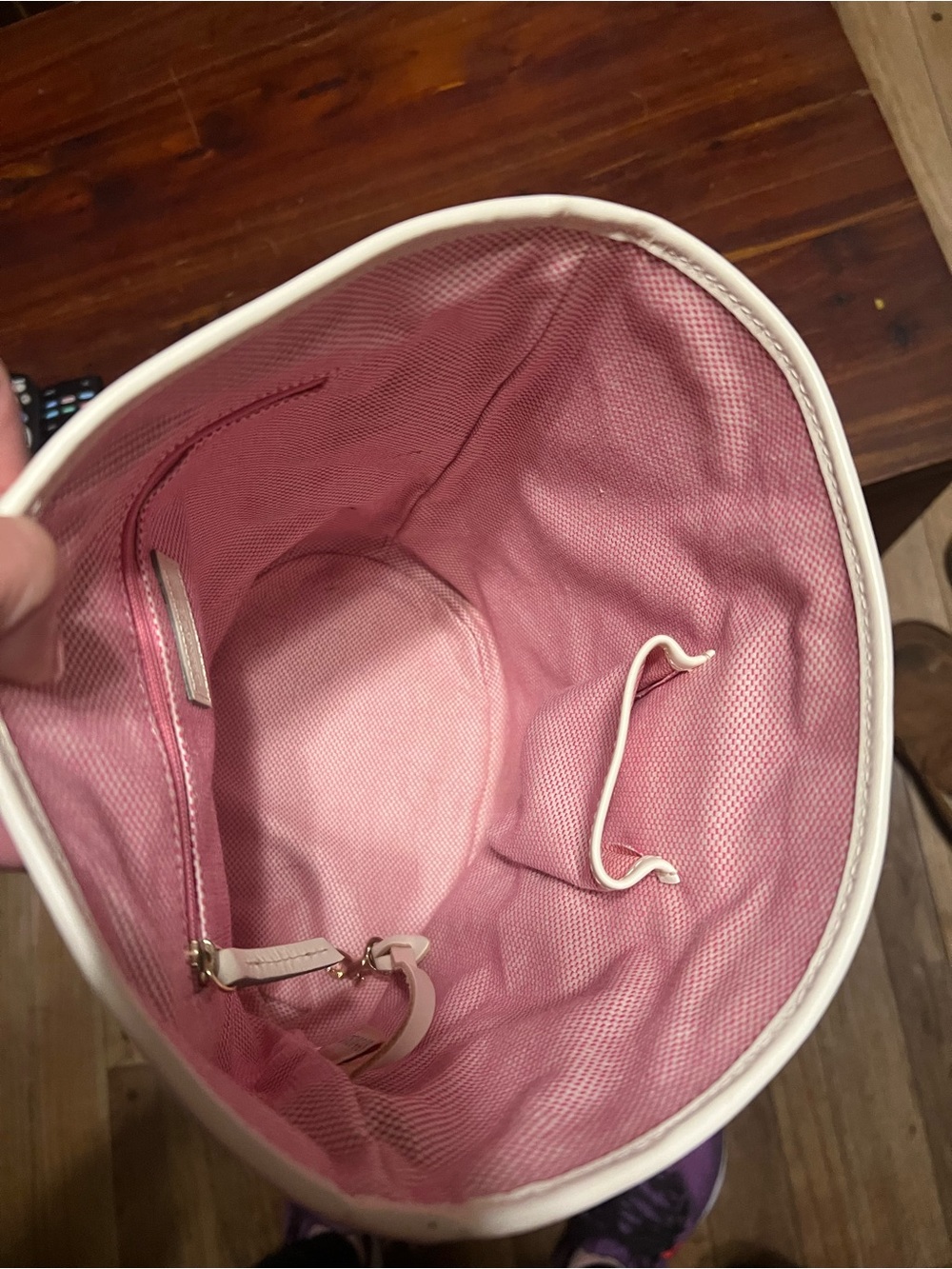 Dooney & Bourke Light Blue Tote with Cream Trim - Picture 2 of 7